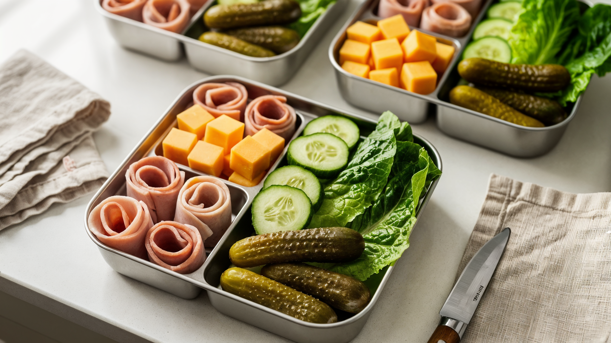 Cream cheese deli roll-ups on a cutting board